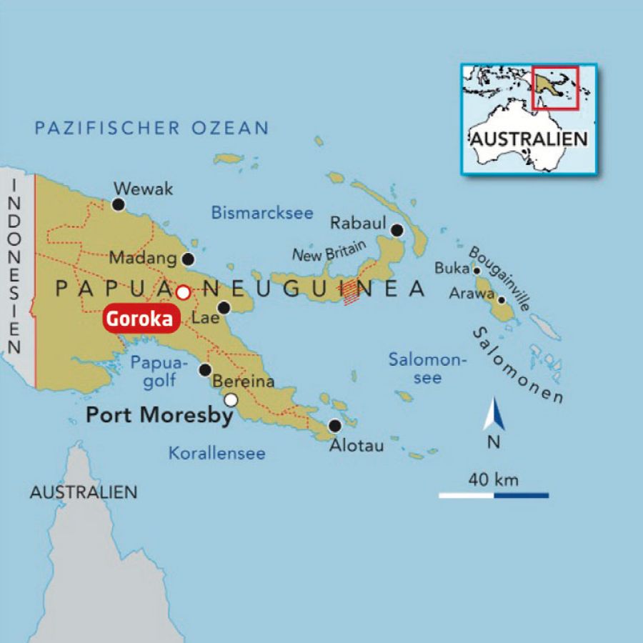 Karte von Papua-Neuguinea