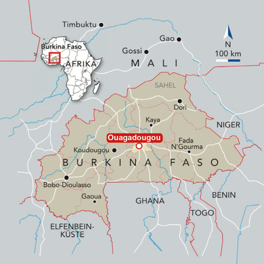 Karte von Burkina Faso