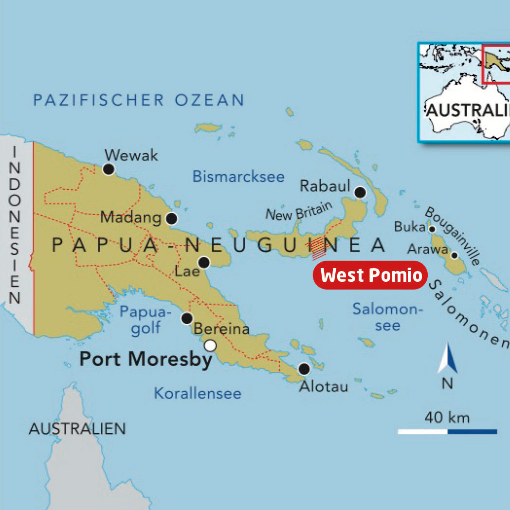 Karte von Papua-Neuguinea