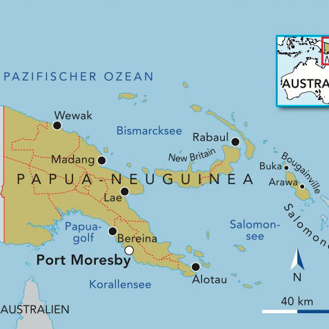 Karte von Papua-Neuguinea