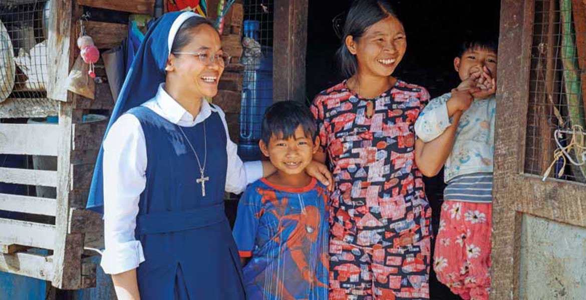 Frauen aus Myanmar.