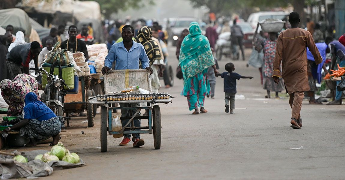 Straßenszene in Nigers Hauptstadt Niamey