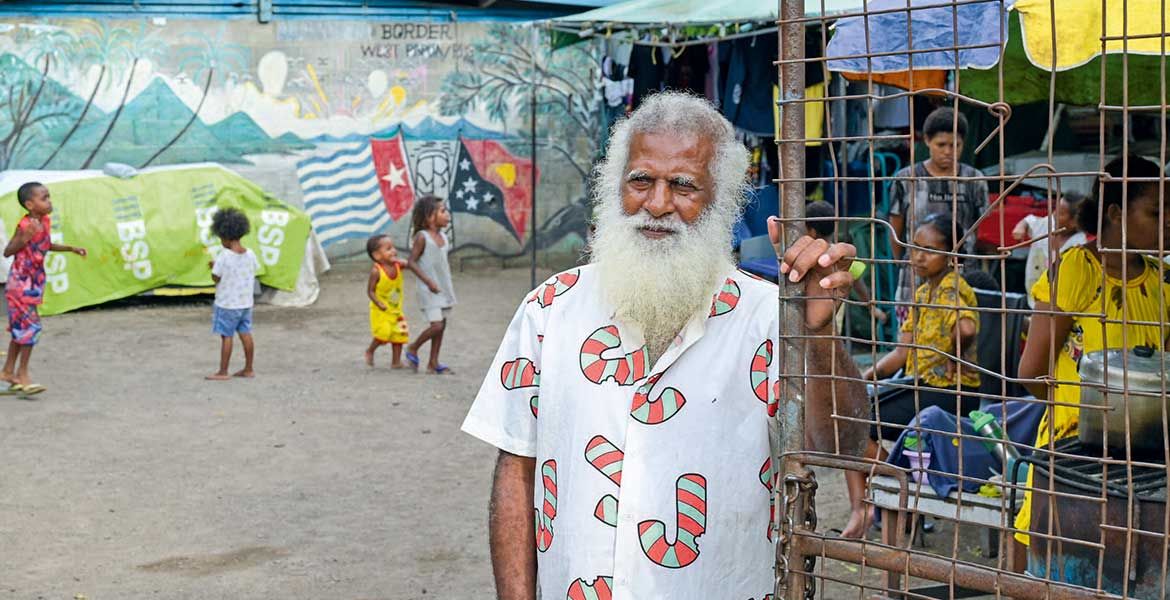 "Rainbow" - Regenbogen ist der Name des größten Geflüchteten-Camps in Port Moresby in Papua-Neuguinea.