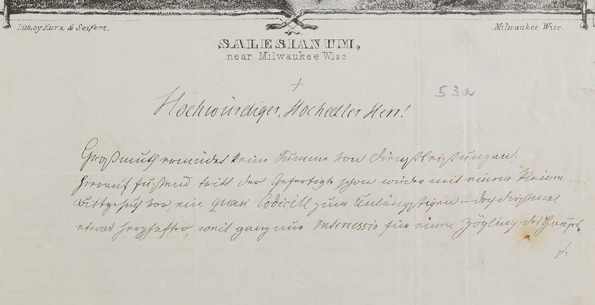 Briefkopf eines Schreibens von 1862 aus dem Archiv des Erzbistums München und Freising